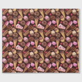 ベーカリースウィートラッピング紙 ラッピングペーパー (フラット)