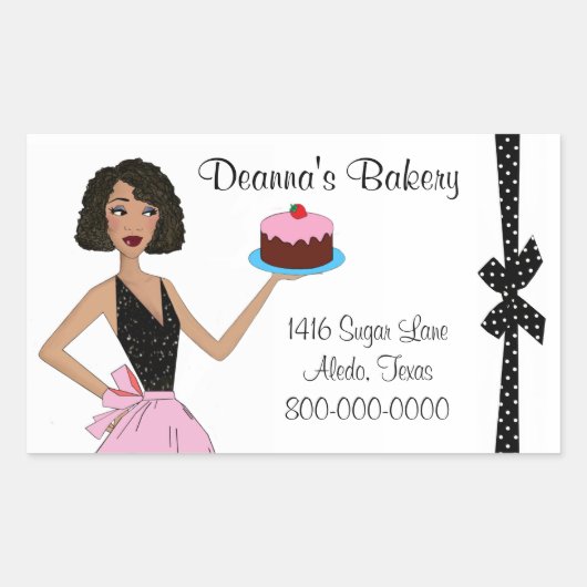 ベーカリーステッカーとDIVAtude 長方形シール (正面)