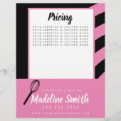 ベーカリーストライプウィスクホームメイドケーキピンクブラック チラシ (正面)