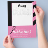 ベーカリーストライプウィスクホームメイドケーキピンクブラック チラシ (手)