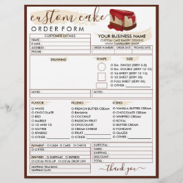 ベーカリーストロベリーチーズケーキ注文型枠 チラシ