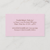 ベーカリースマイルパンかわいいかわいい水の色素朴 名刺 (裏面)