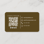 ベーカリーソーシャルメディアQRコードプロフェッショナル 名刺 (裏面)