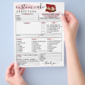 ベーカリーチーズケーキ注文型枠 チラシ (手)