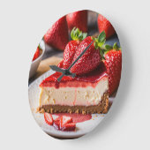 ベーカリーチーズケ焼いたークグッズグルメ ラージ壁時計 (傾斜)