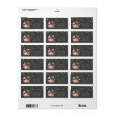 ベーカリーツールフラワーズゴールドフォイル紙吹雪ラベル ラベル (フルシート)