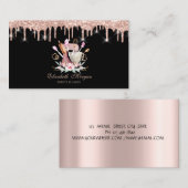 ベーカリーツールミキサーフラワーバラ金ゴールドドリップベーカリー 名刺 (正面/裏面)