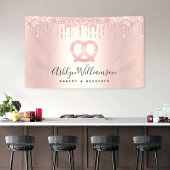 ベーカリーデザートパティストリーシェフバラ金ゴールドグリッタードリップ 横断幕