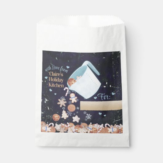 ベーカリートリートバッグクリスマスCookie パーソナライズされた フェイバーバッグ (正面)