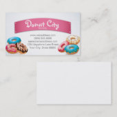 ベーカリードーナツ名刺のデザインのテンプレート 名刺 (正面/裏面)