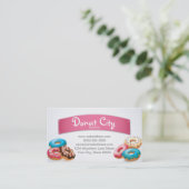 ベーカリードーナツ名刺のデザインのテンプレート 名刺 (スタンド正面)