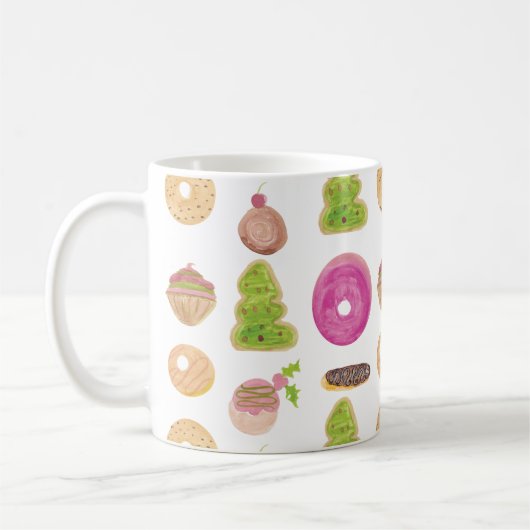 ベーカリードーナツ店クリスマスグッズ コーヒーマグカップ (左)