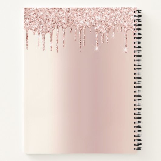 ベーカリーバラ金ゴールドグリッタードリップスケーキペストリーシェフ ノートブック (裏面)