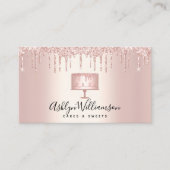 ベーカリーバラ金ゴールドグリッタードリップスケーキペストリーシェフ 名刺 (正面)