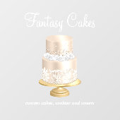 ベーカリーバラ金ゴールドホワイトスクリプト ウィンドウサイン (シート)