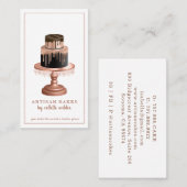 ベーカリーパティシエバラ金ゴールドドリップス飾ケーキ 名刺 (正面/裏面)