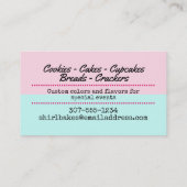 ベーカリーパティシエベーキングケーキのクッキー 名刺 (裏面)