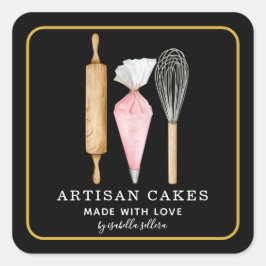 ベーカリーパティシエベーキング器製品ラベル スクエアシール