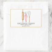 ベーカリーパティシエベーキング器製品ラベル 長方形シール (バッグ)