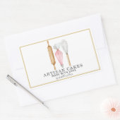 ベーカリーパティシエベーキング器製品ラベル 長方形シール (封筒)