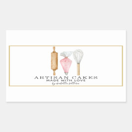 ベーカリーパティシエベーキング器製品ラベル 長方形シール
