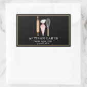 ベーカリーパティシエベーキング器製品ラベル 長方形シール (バッグ)