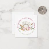 ベーカリーパティシエ調理器水彩有難うござう ノートカード (正面/裏面インサイチュ)