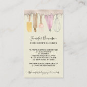 ベーカリーパティシシェフアイボリー水彩ケーキドリップ 名刺 (裏面)