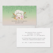 ベーカリーパティシシェフウォーターカラーシェフハットグリッターバス 名刺 (正面/裏面)