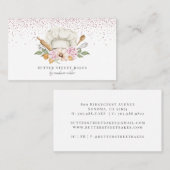 ベーカリーパティシシェフウォーターカラーシェフハットグリッター 名刺 (正面/裏面)