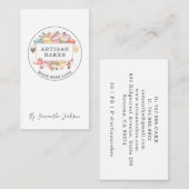 ベーカリーパティシシェフウォーターカラーデザート 名刺 (正面/裏面)