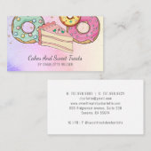 ベーカリーパティシシェフウォーターカラービジネスカード 名刺 (正面/裏面)