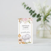 ベーカリーパティシシェフウォーターカラービジネスカード 名刺 (スタンド正面)