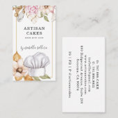 ベーカリーパティシシェフウォーターカラービジネスカード 名刺 (正面/裏面)