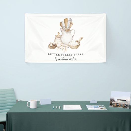 ベーカリーパティシシェフウォーターカラー 横断幕 (トレードショー)