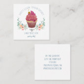 ベーカリーパティシシェフエレガントカップケーキベイカー スクエア名刺 (正面/裏面)