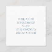 ベーカリーパティシシェフエレガントカップケーキベイカー スクエア名刺 (裏面)