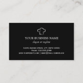 ベーカリーパティシシェフエレガント金ゴールド白黒ストライプ 名刺 (裏面)