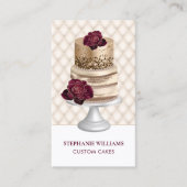 ベーカリーパティシシェフカスタムケーキ 名刺 (正面)