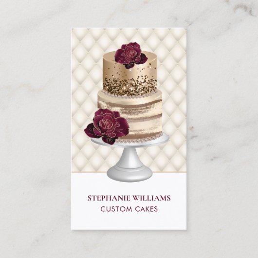 ベーカリーパティシシェフカスタムケーキ 名刺 (正面)