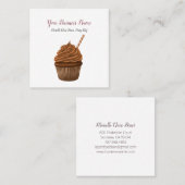 ベーカリーパティシシェフカップケーキメーカースクエアビジネスC スクエア名刺 (正面/裏面)