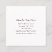 ベーカリーパティシシェフカップケーキメーカースクエアビジネスC スクエア名刺 (裏面)