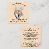 ベーカリーパティシシェフキッチン最高の器具 スクエア名刺 (正面/裏面)