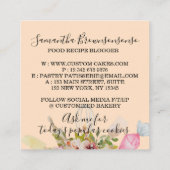 ベーカリーパティシシェフキッチン最高の器具 スクエア名刺 (裏面)