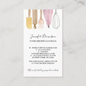 ベーカリーパティシシェフクリエイティブウォーターカラーケーキデコール 名刺 (裏面)