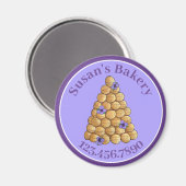 ベーカリーパティシシェフクロクエ結婚ムブシュのケーキ料理 マグネット (正面/裏面)