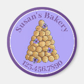 ベーカリーパティシシェフクロクエ結婚ムブシュのケーキ料理 マグネット (正面)