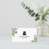 ベーカリーパティシシェフケエレガントーキボタニカルリーフ 名刺 (スタンド正面)