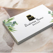 ベーカリーパティシシェフケエレガントーキボタニカルリーフ 名刺