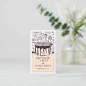ベーカリーパティシシェフケーキアンドペストリーピーチ 名刺 (スタンド正面)